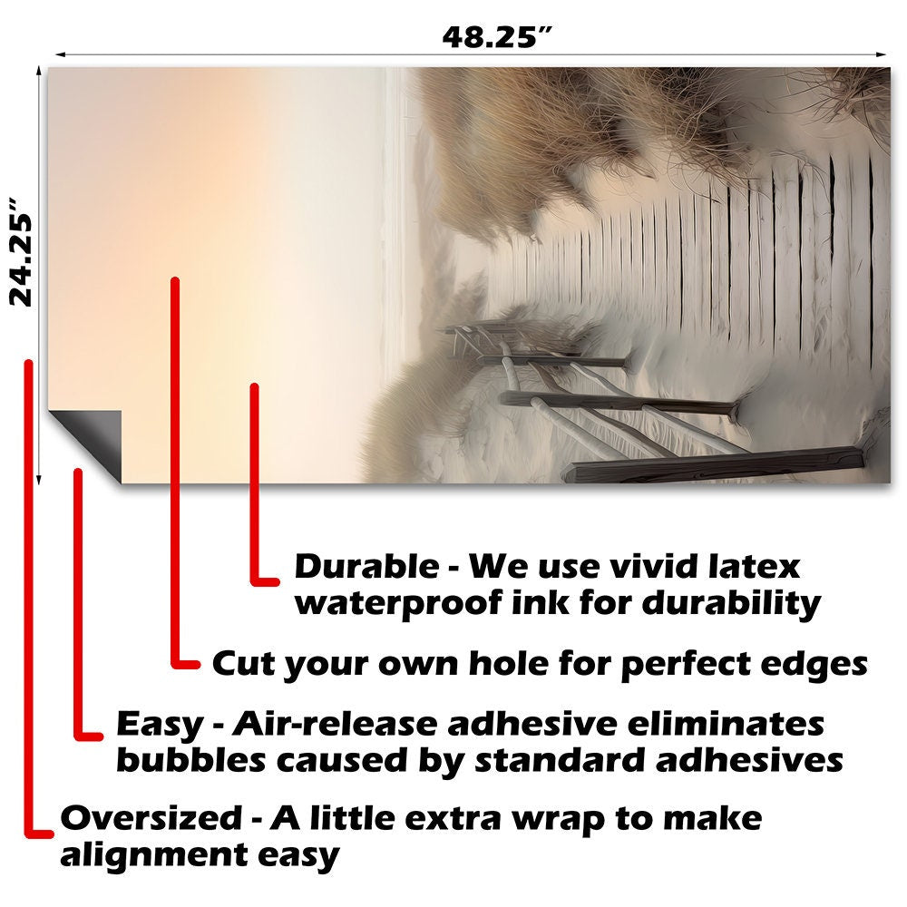 Beach Sand Dunes - Cornhole Board Wrap - Set of 2