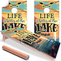 Life is Better at the Lake - Cornhole Board Wrap - Set of 2