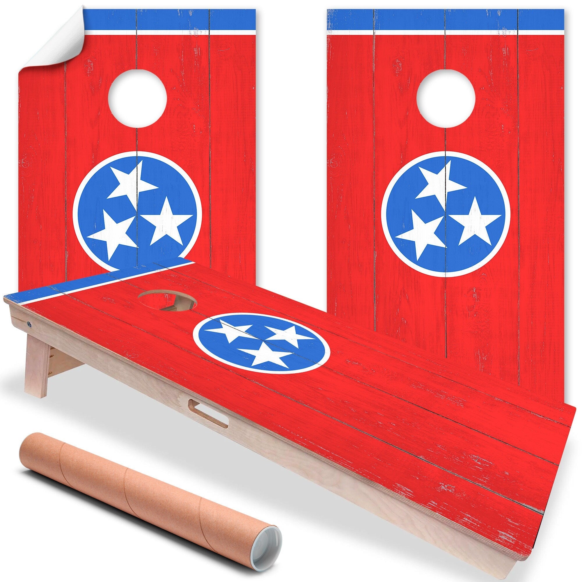 Tennessee State - Cornhole Board Wrap - Set of 2