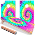 Rainbow Tie Dye - Cornhole Board Wrap - Set of 2