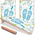 Blue Flip Flops - Cornhole Board Wrap - Set of 2