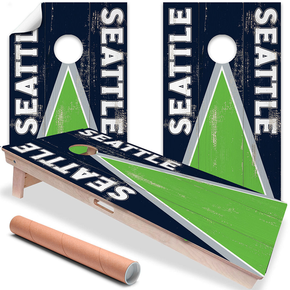 Seattle Football - Cornhole Board Wrap - Set of 2