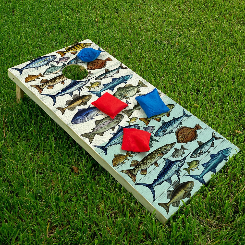Fishing - Cornhole Board Wrap - Set of 2