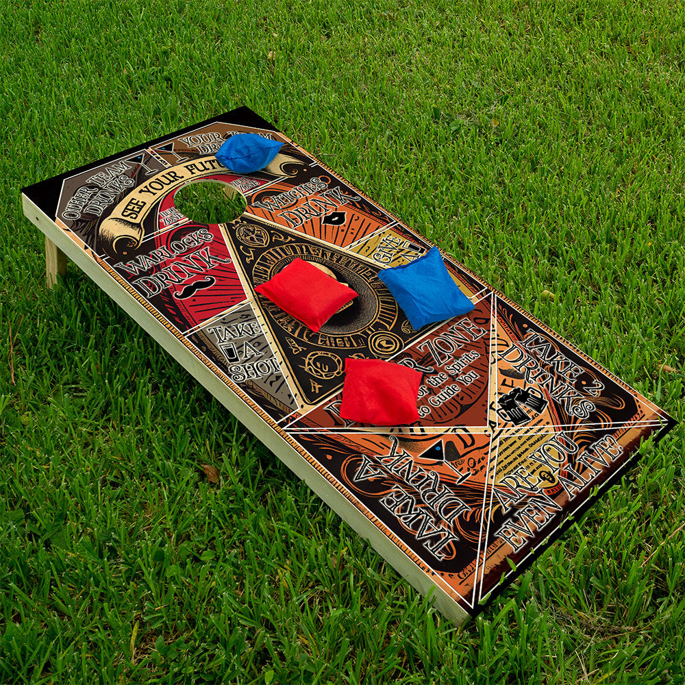 Oujia Board - Cornhole Board Wrap - Set of 2