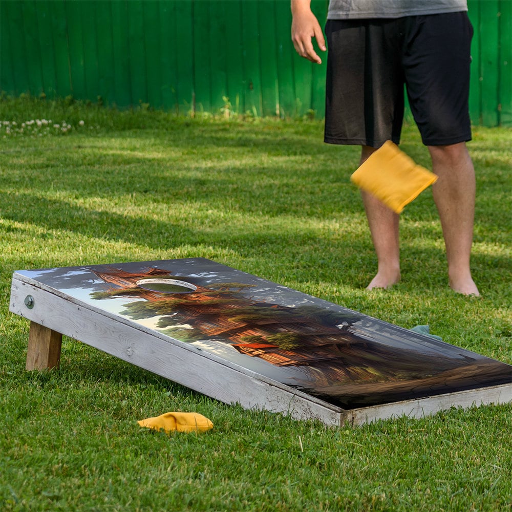 Home in the Trees - Cornhole Board Wrap - Set of 2