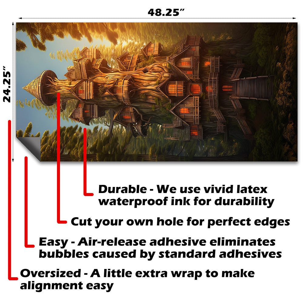 Home in the Trees - Cornhole Board Wrap - Set of 2