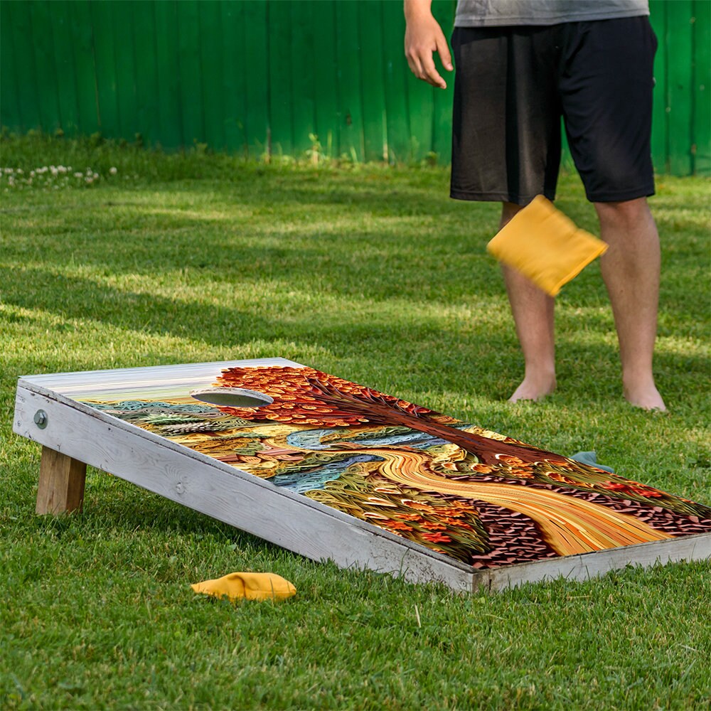 Country Roads - Cornhole Board Wrap - Set of 2