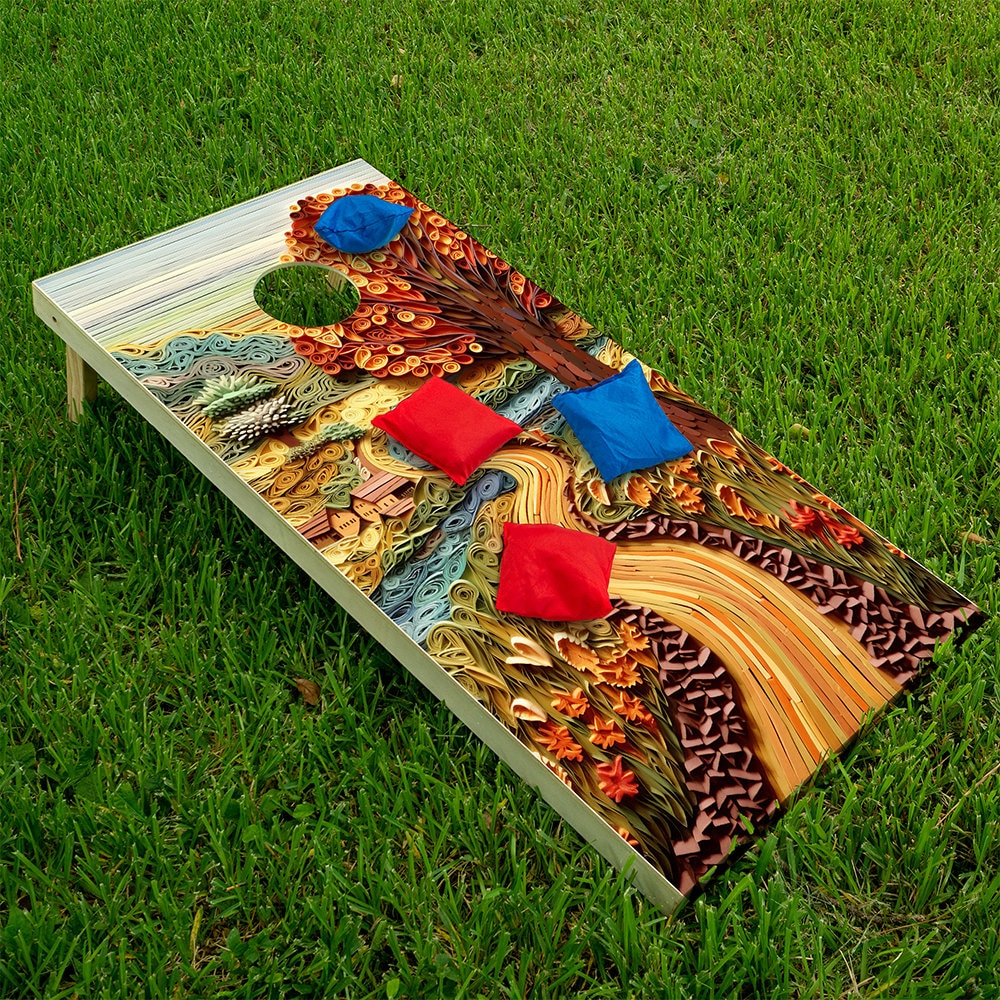 Country Roads - Cornhole Board Wrap - Set of 2