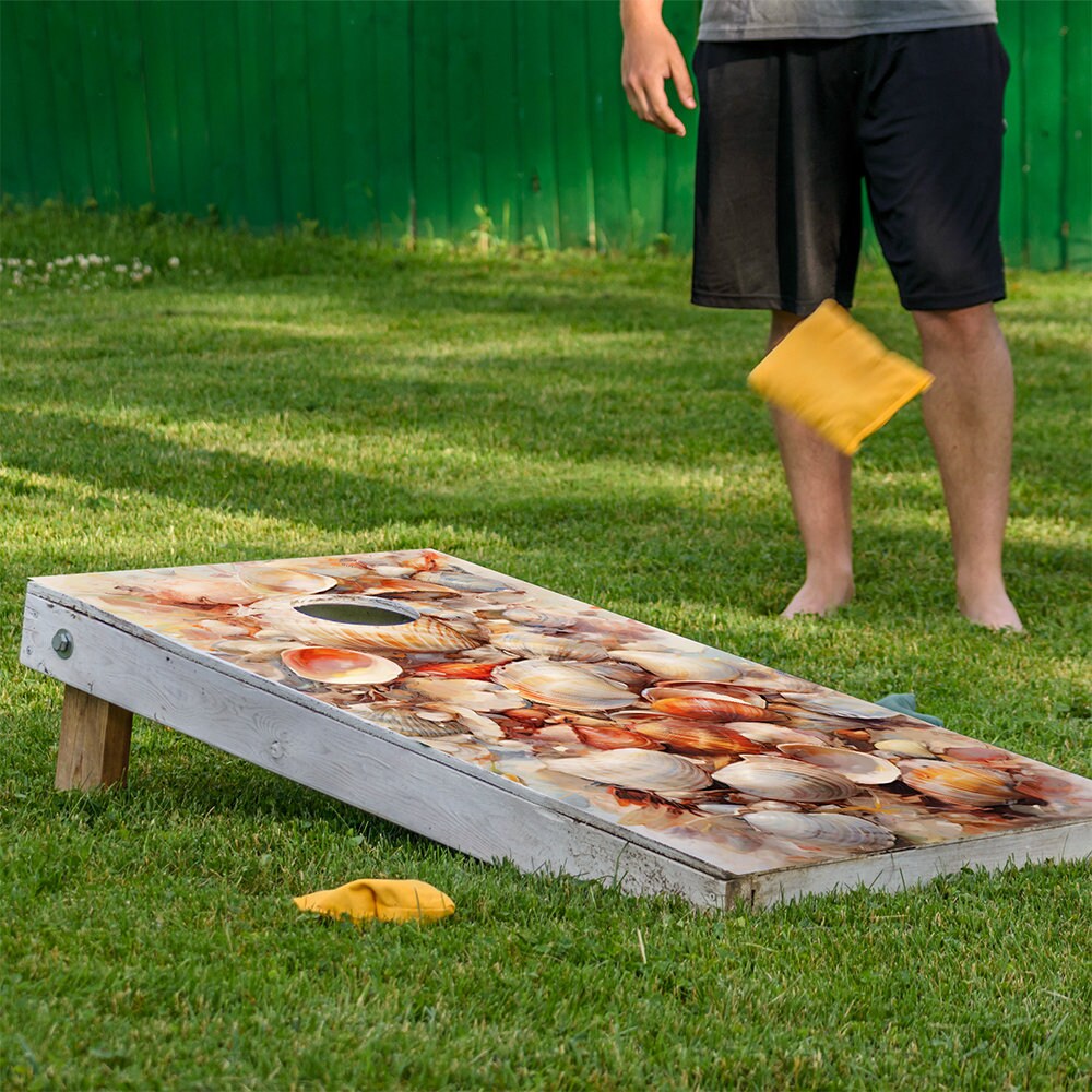 Shells Painting - Cornhole Board Wrap - Set of 2