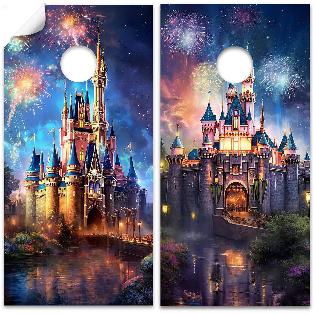 Magic Castles - Cornhole Board Wrap - Set of 2