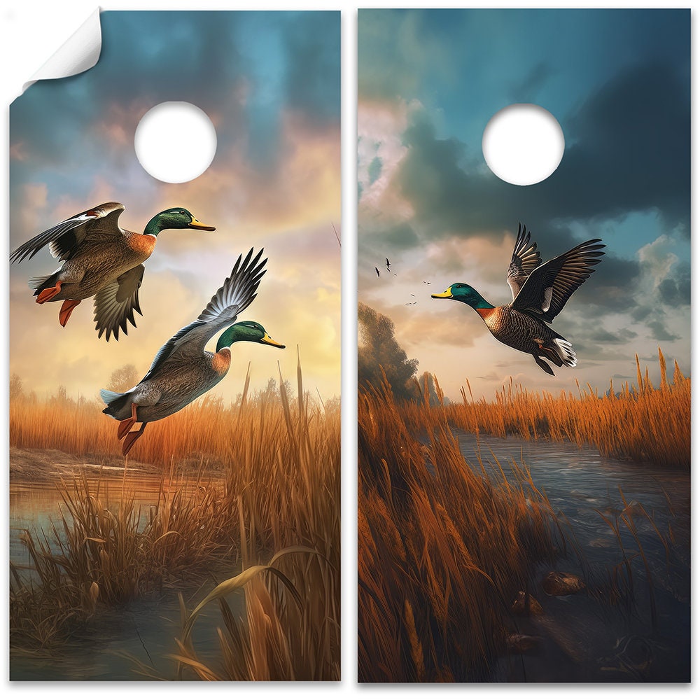 Duck Hunting - Cornhole Board Wrap - Set of 2