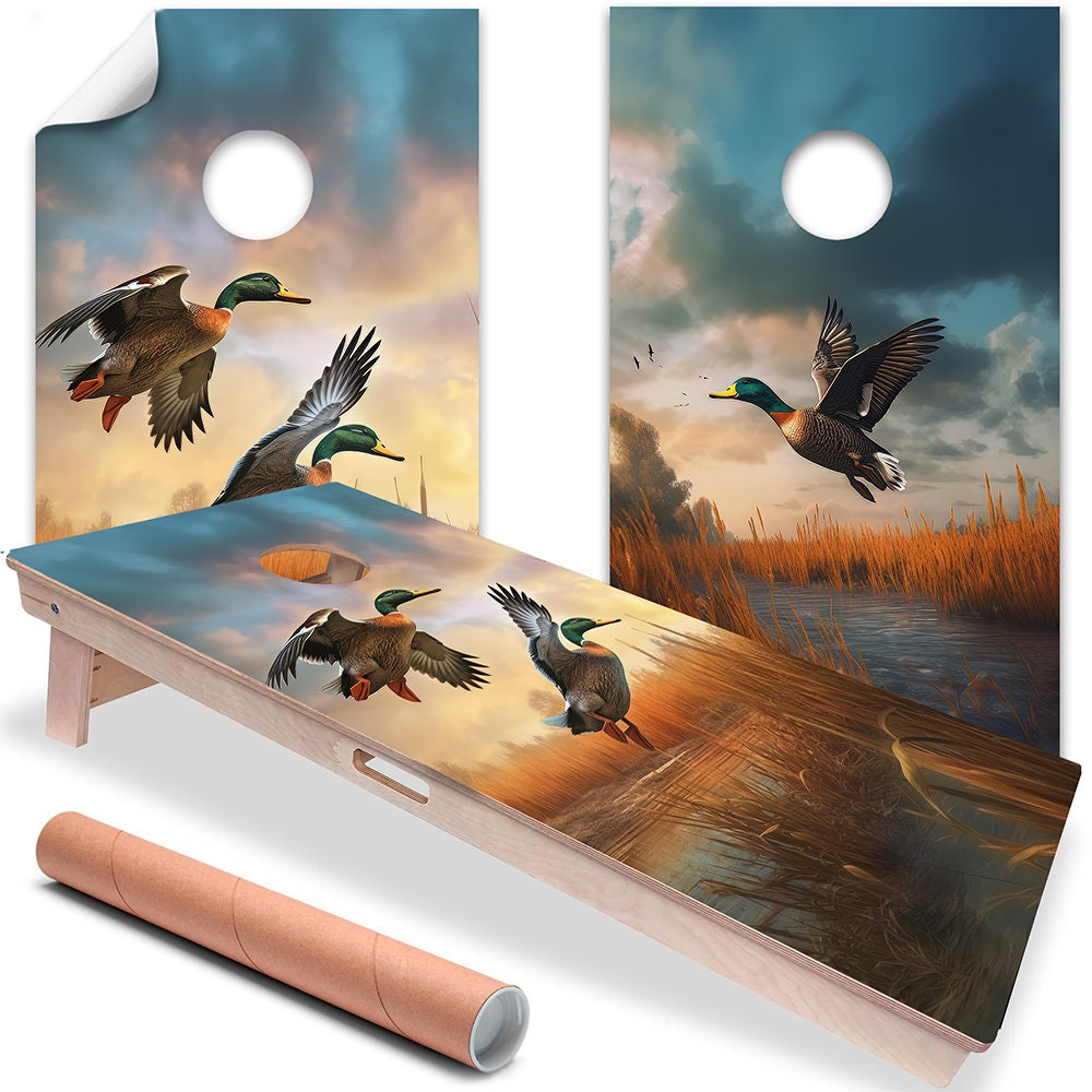 Duck Hunting - Cornhole Board Wrap - Set of 2