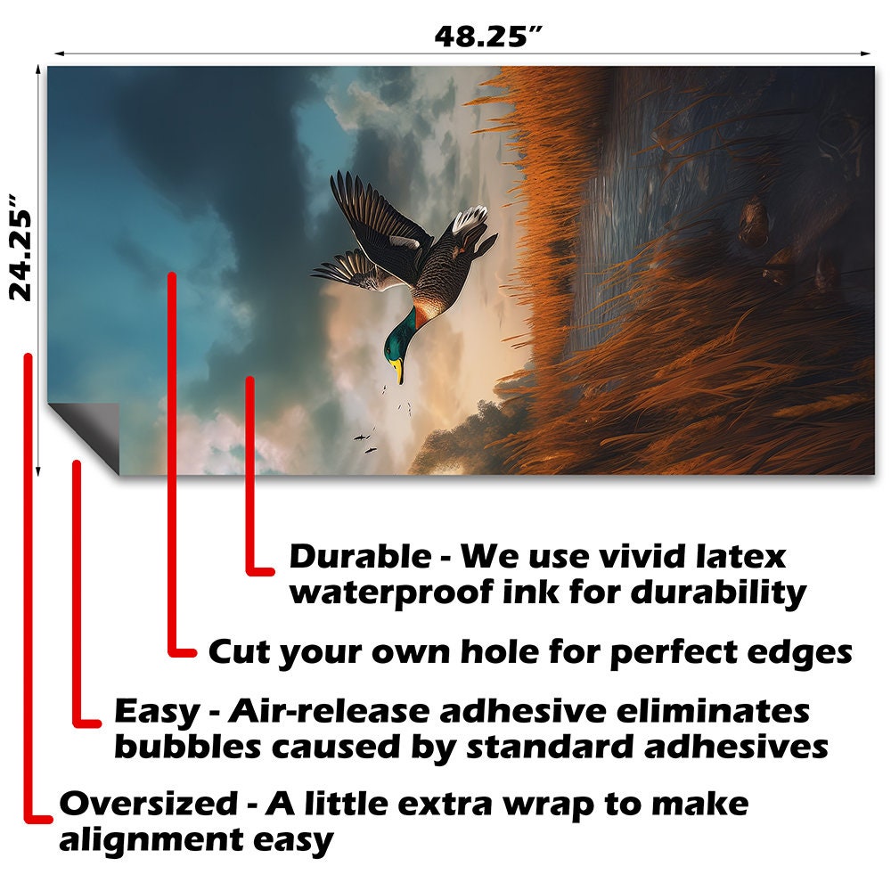 Duck Hunting - Cornhole Board Wrap - Set of 2