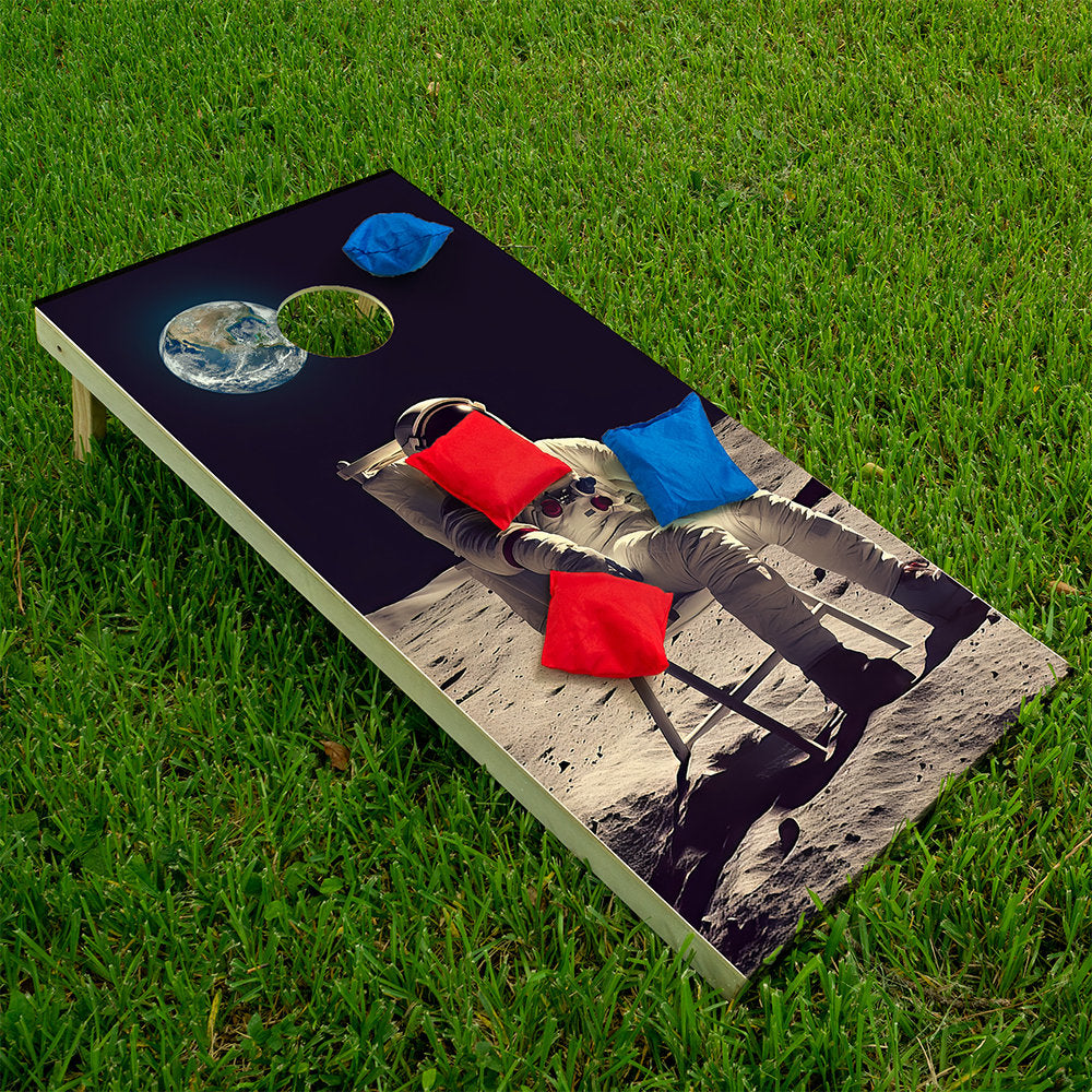 Lunar Lounger - Cornhole Board Wrap - Set of 2