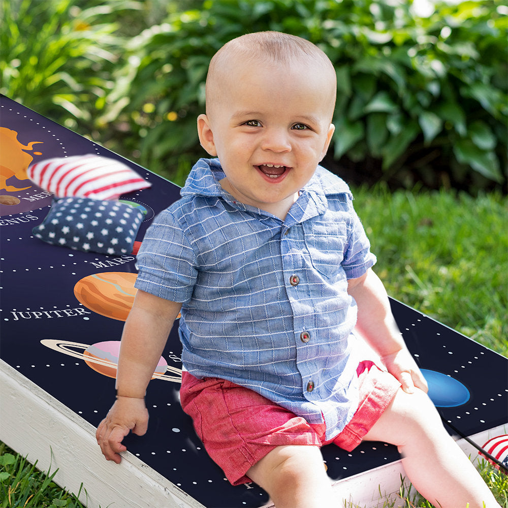 Planetary Solar System - Cornhole Board Wrap - Set of 2