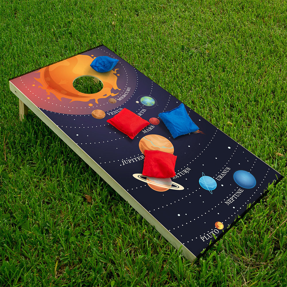 Planetary Solar System - Cornhole Board Wrap - Set of 2