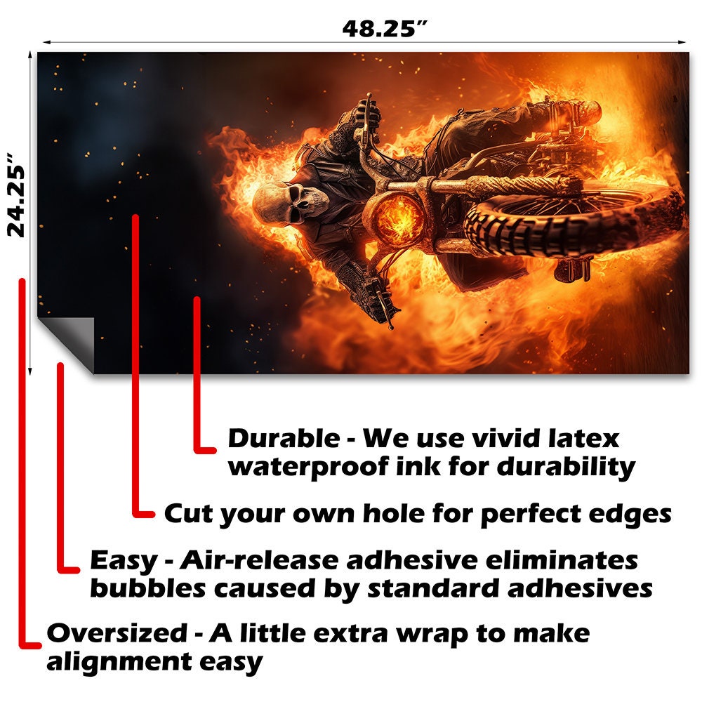 Skeletons from Hell - Cornhole Board Wrap - Set of 2