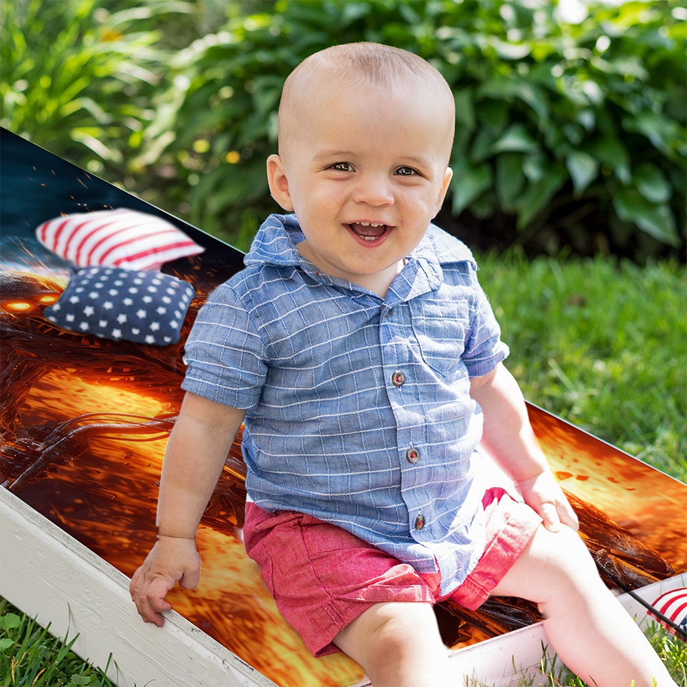 Skeletons from Hell - Cornhole Board Wrap - Set of 2