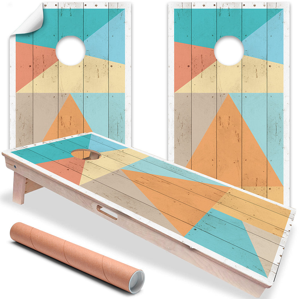 Minimalist Geometric Shapes - Cornhole Board Wrap - Set of 2
