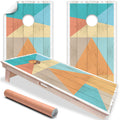 Minimalist Geometric Shapes - Cornhole Board Wrap - Set of 2