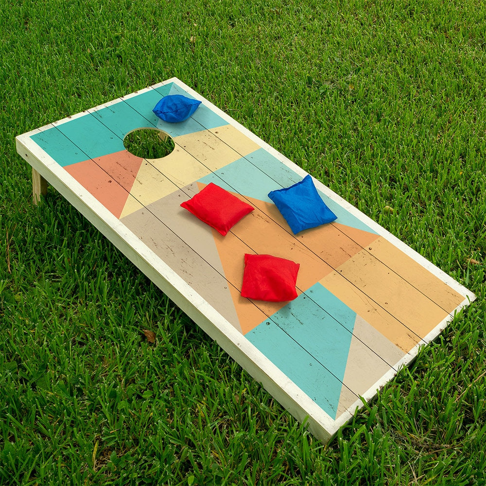 Minimalist Geometric Shapes - Cornhole Board Wrap - Set of 2