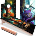 Mad Hatter Cheshire Cat - Cornhole Board Wrap - Set of 2