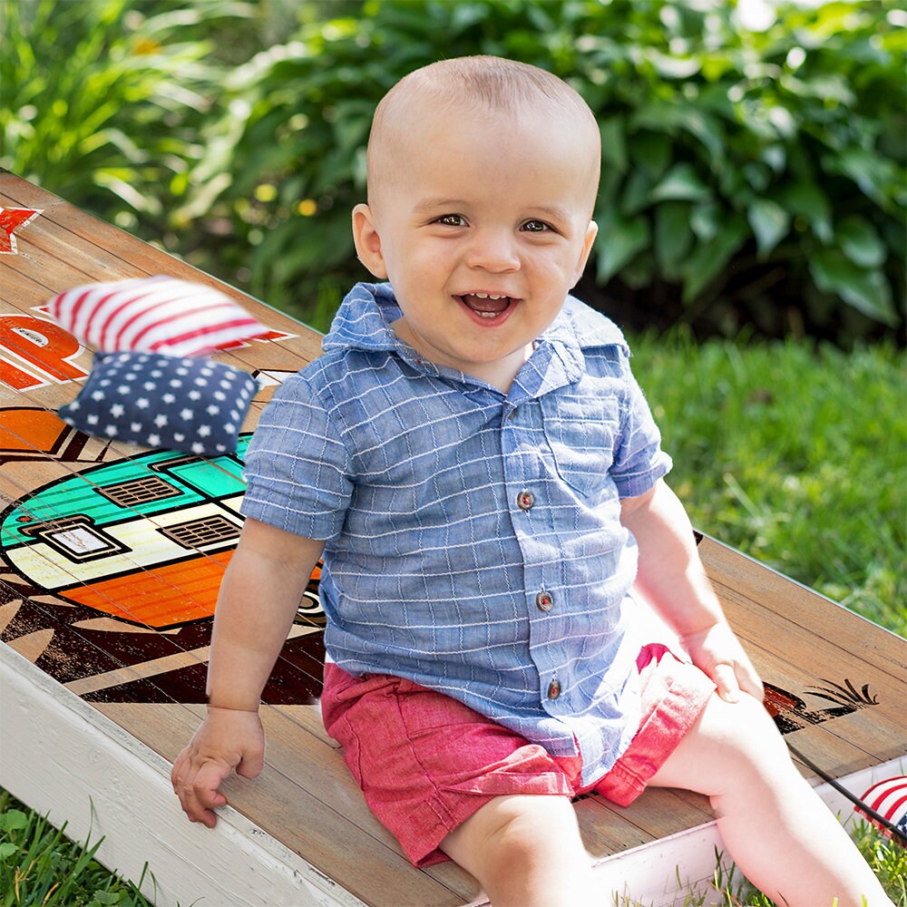 Happy Camper - Cornhole Board Wrap - Set of 2