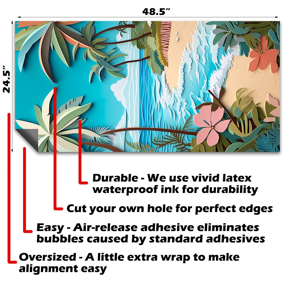 Beach Dreams - Cornhole Board Wrap - Set of 2