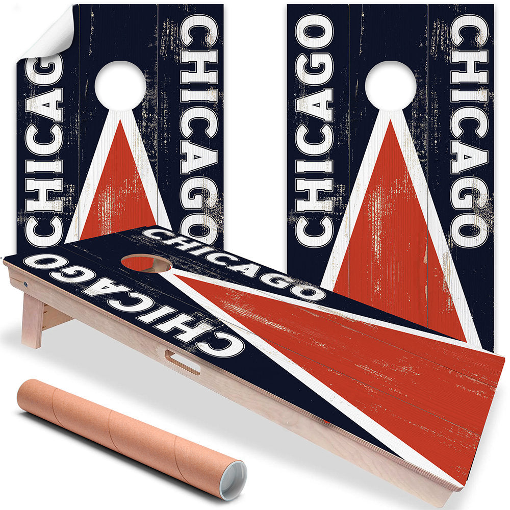 Chicago Football - Cornhole Board Wrap - Set of 2