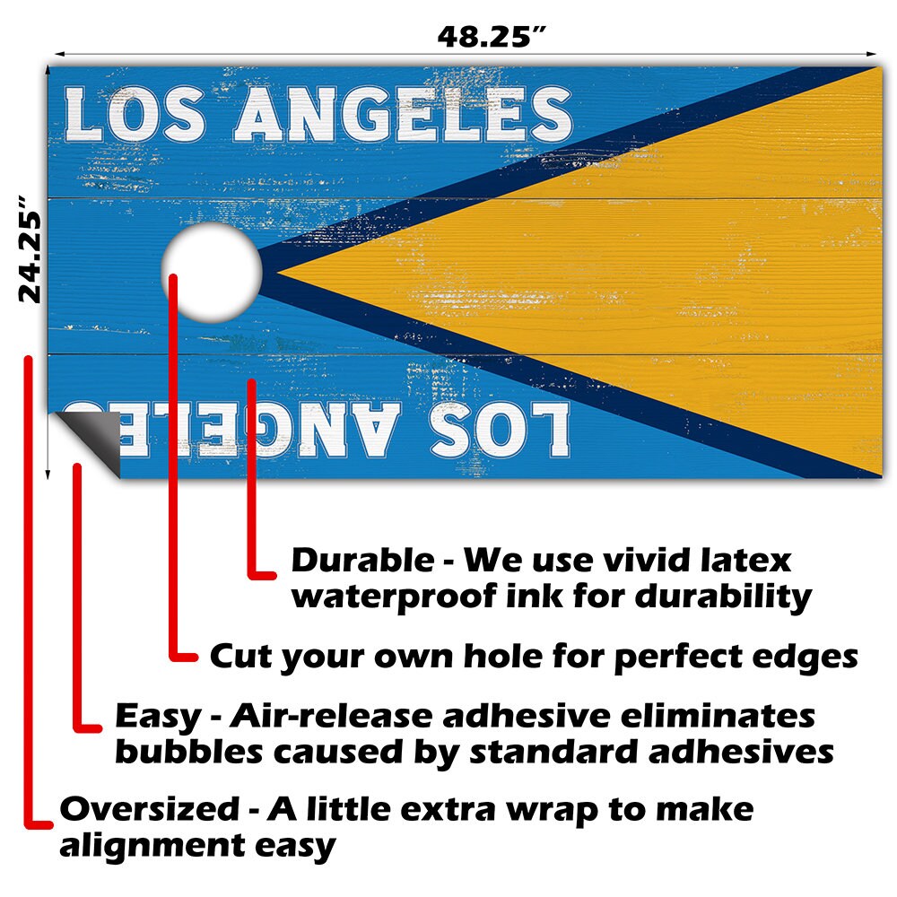 Los Angeles Football - Cornhole Board Wrap - Set of 2