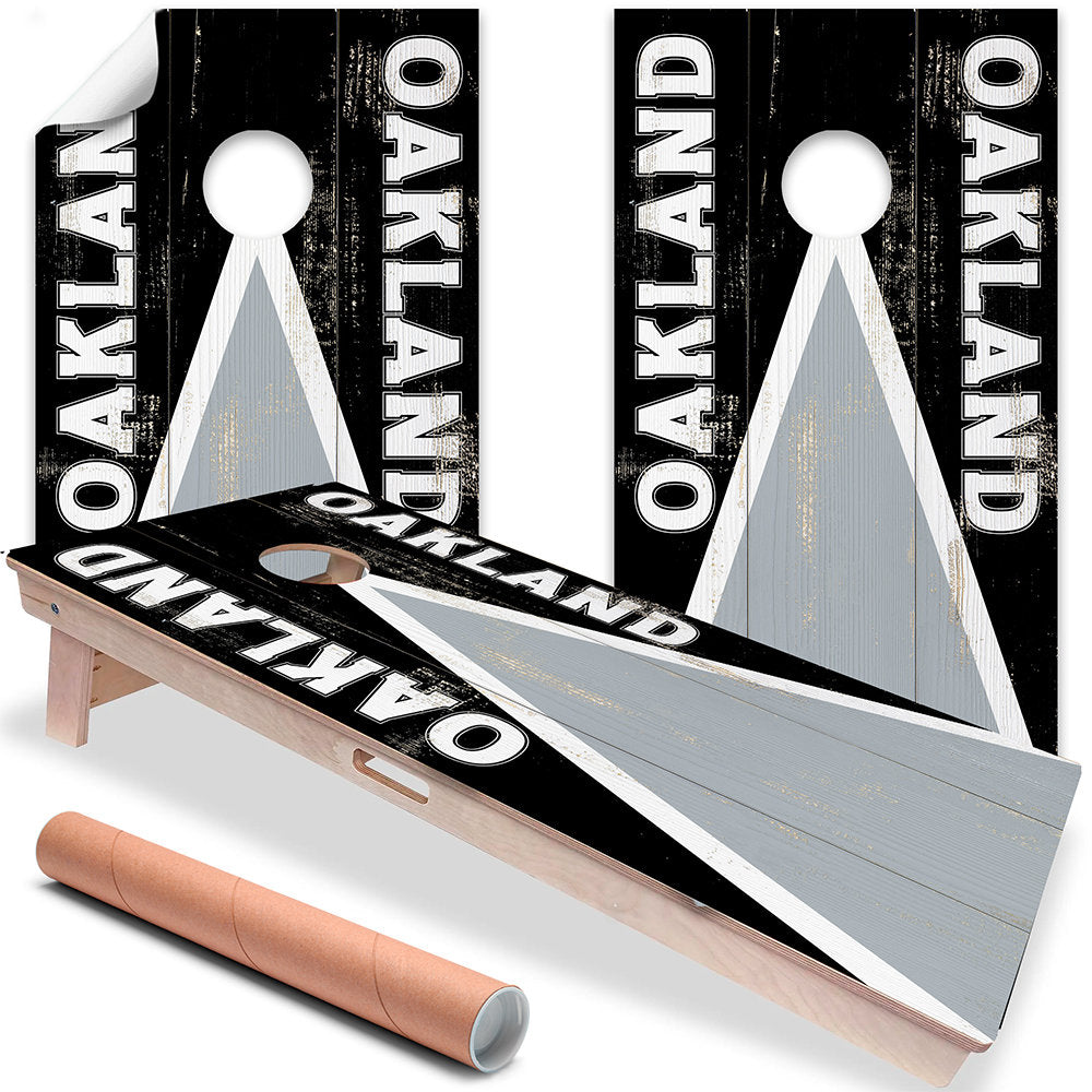 Oakland Football - Cornhole Board Wrap - Set of 2