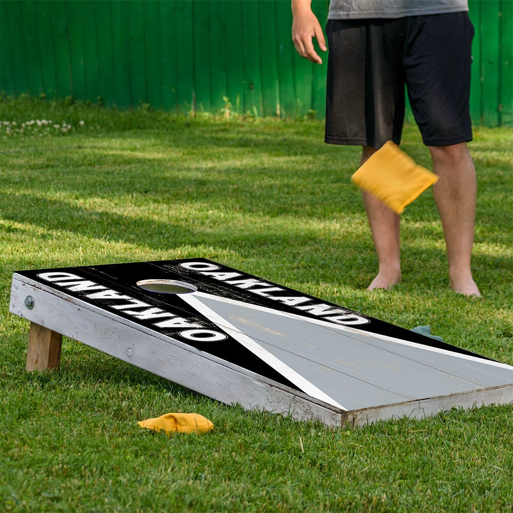 Oakland Football - Cornhole Board Wrap - Set of 2