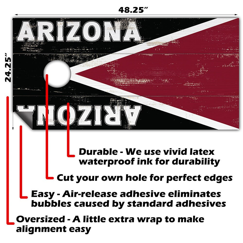 Arizona Football - Cornhole Board Wrap - Set of 2