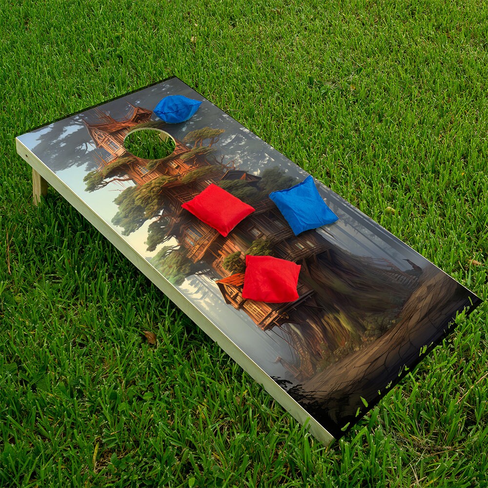 Home in the Trees - Cornhole Board Wrap - Set of 2