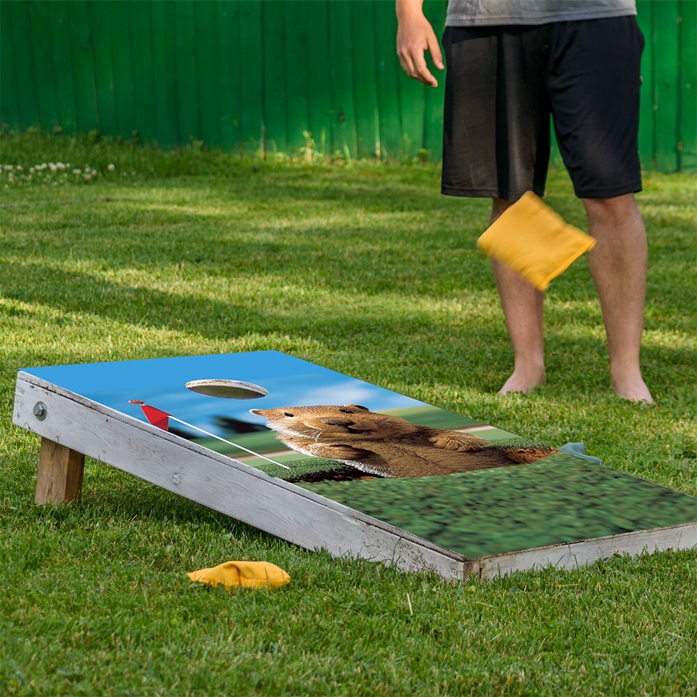 Gopher Golf - Cornhole Board Wrap - Set of 2