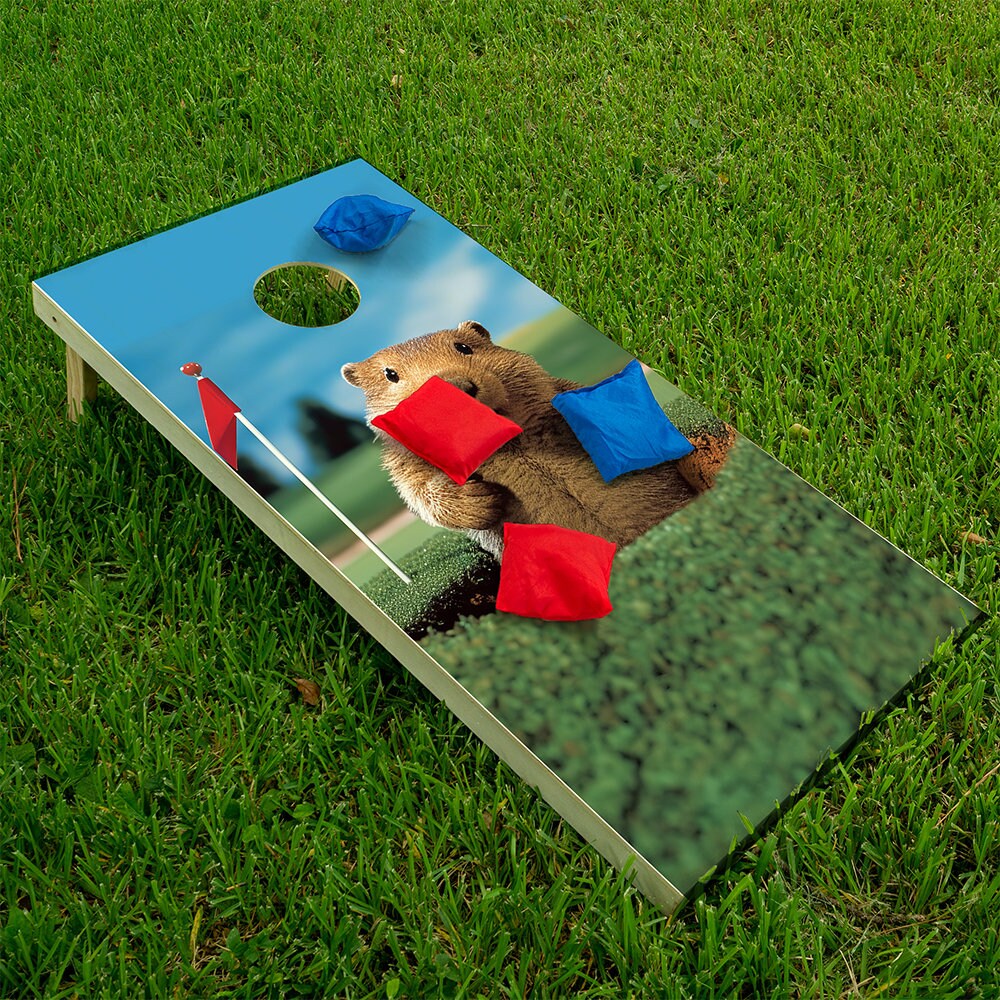 Gopher Golf - Cornhole Board Wrap - Set of 2