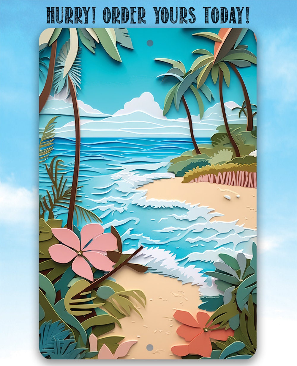 Beach Dreams - Metal Sign