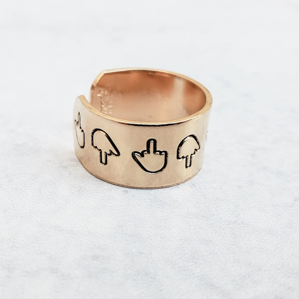 Gold Middle Finger Ring
