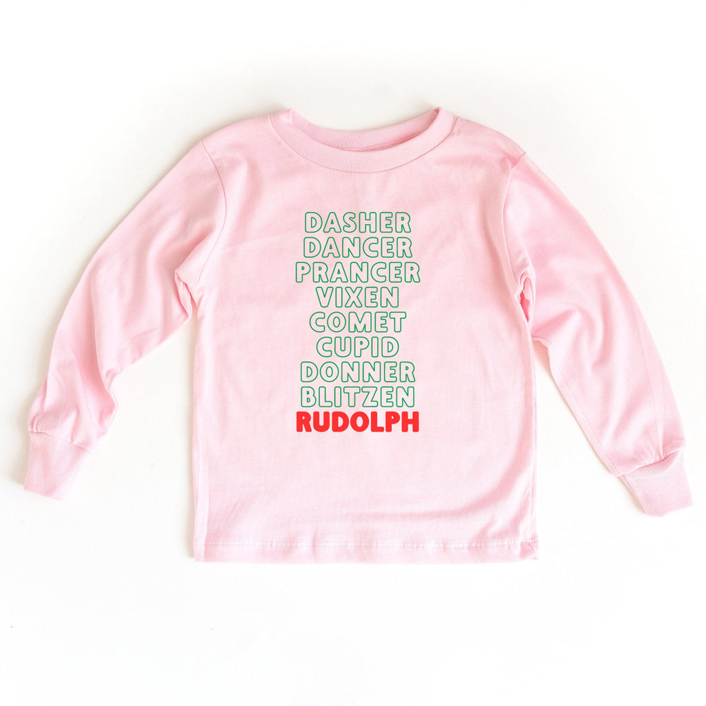 Rudolf Reindeer list Toddler and Youth Christmas shirt