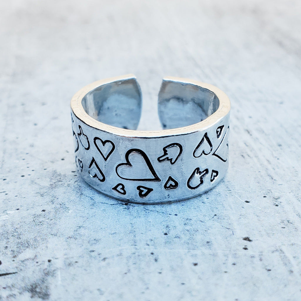 Middle Finger Heart Valentine's Day Ring - F Off Ring for Galentine's Day
