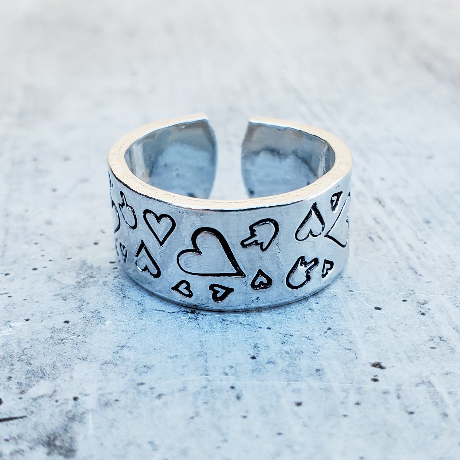 Middle Finger Heart Valentine's Day Ring - F Off Ring for Galentine's Day
