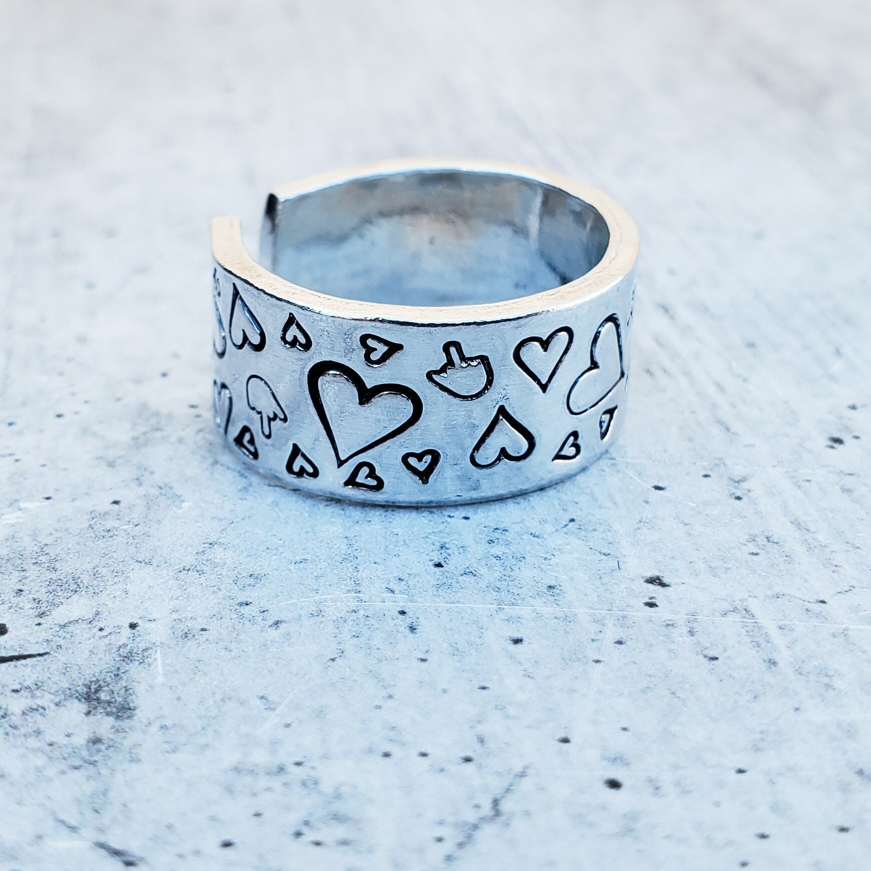Middle Finger Heart Valentine's Day Ring - F Off Ring for Galentine's Day