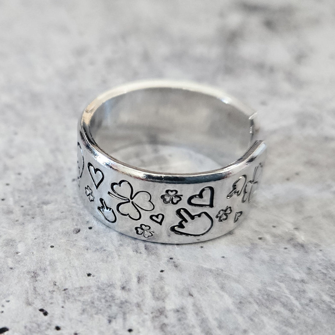Middle Finger Shamrock St. Patrick's Day Ring