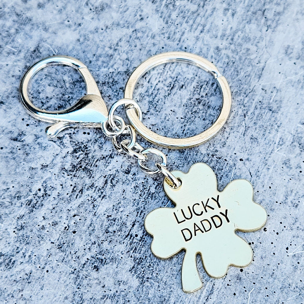 Custom Lucky Four Leaf Clover Keyring