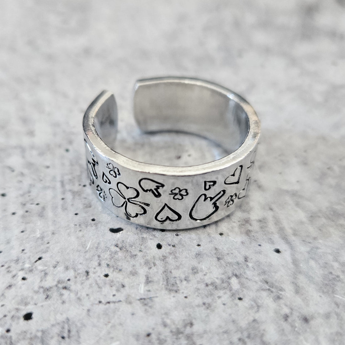Middle Finger Shamrock St. Patrick's Day Ring