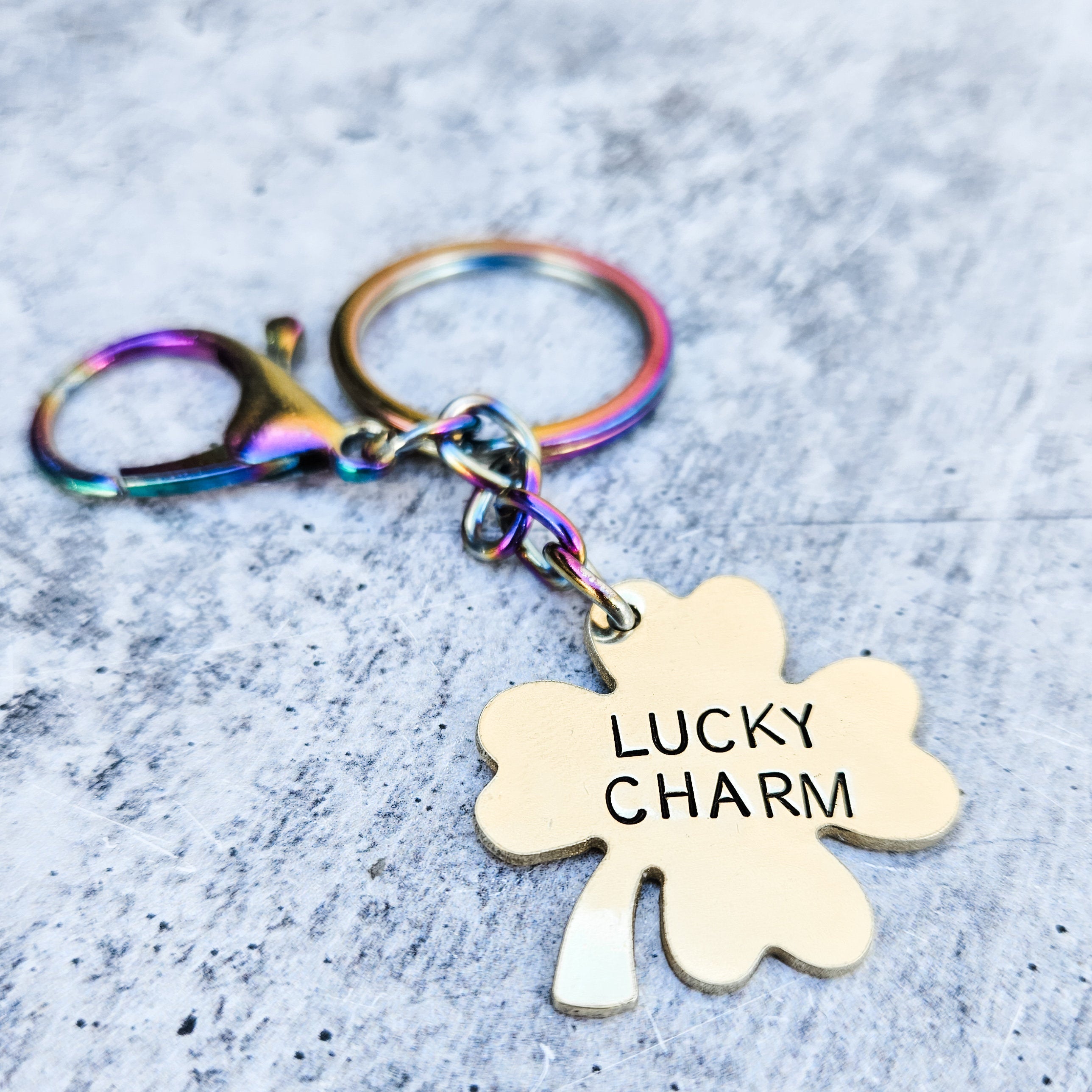 Lucky Charm Four Leaf Clover Keychain