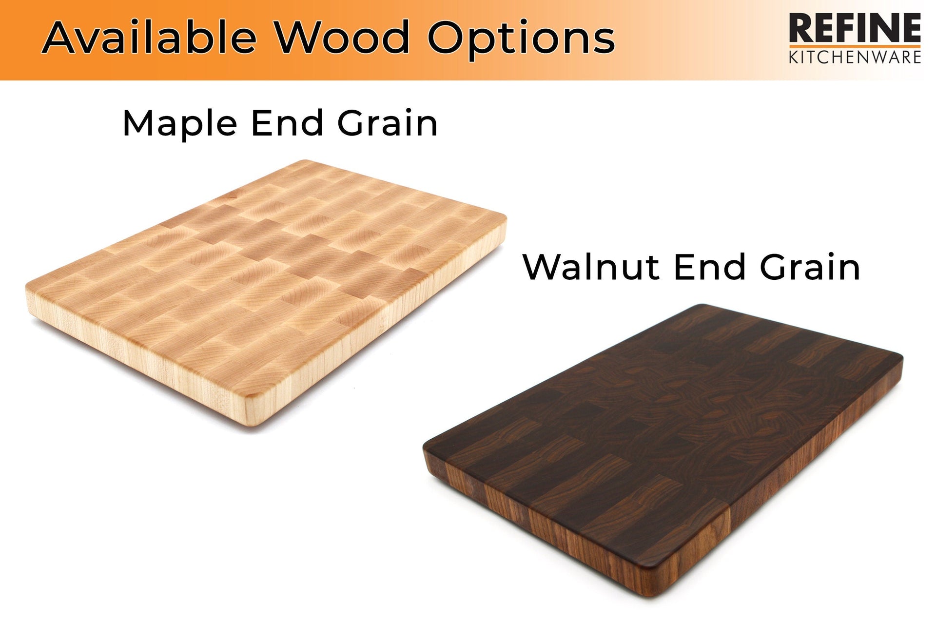 Large End Grain Walnut Cutting Board with Juice Groove, Butcher Block with Rubber Feet, Up to 2” Thick, Wedding Gift, Gift for Dad, USA Made
