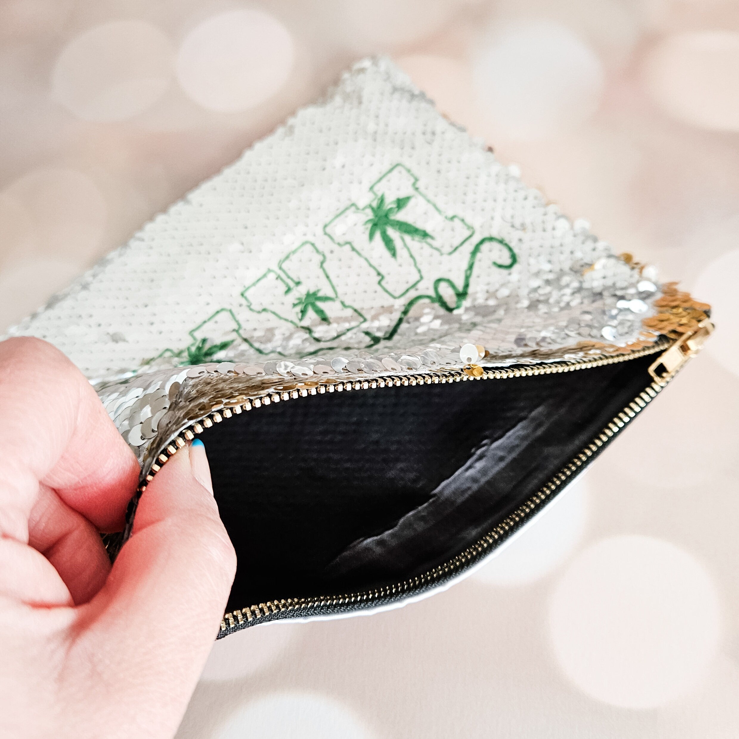 Cannamama 420 Sequin Cosmetic Case