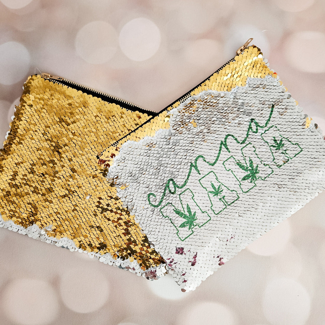 Cannamama 420 Sequin Cosmetic Case