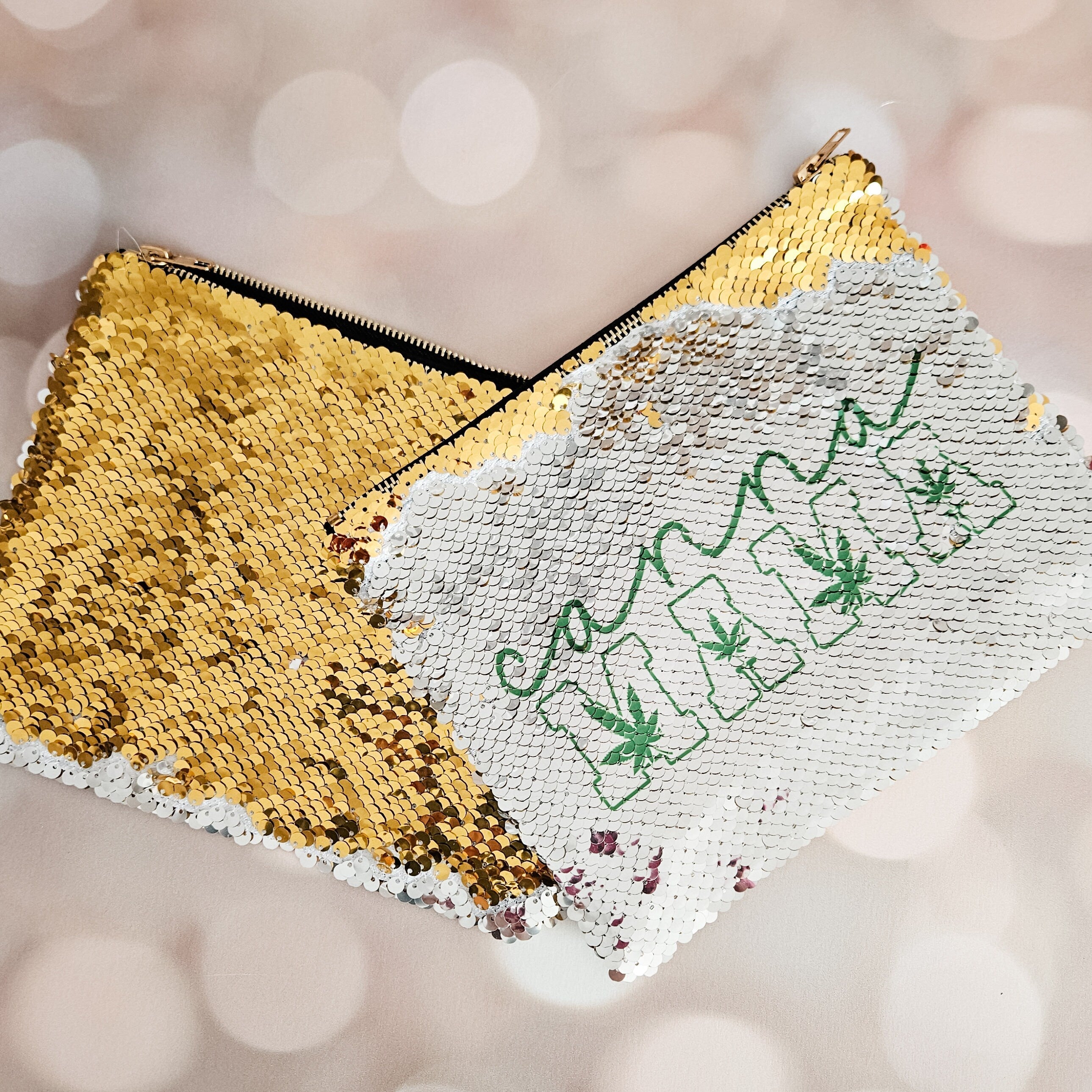 Cannamama 420 Sequin Cosmetic Case